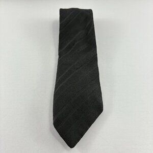 Ernst San Fransico Black Striped Men's Tie 4" x 56" Vintage